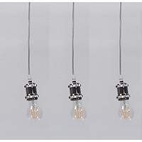 Bộ 3 dây đèn thả cổ điển bóng led Edison A60 6W