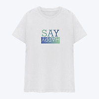 Áo Thun Nam Nữ Unisex in chữ SAY HAPPY Chuyển Sắc, Áo Phông Nam Nữ Unisex 100% Cotton Thấm Hút Mồ Hôi Tốt Cực Thoáng Mát