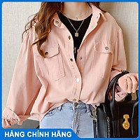 Áo sơ mi nữ T-Mon chất Kaki from rộng tay bó chất dày dặn thoáng mát thích hợp đi chơi đi làm công sở