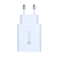 18W QC3.0 Fast Charger Portable Power Adapter with Single QC3.0 Port Multi-protection Wide Compatibility White US Plug