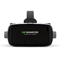 SHINECON G07E VR Headset 110°FOV Eye Protected Virtual Reality Headset for Adults 3D Stereo Sound Compatible with iOS & Android Smart Phones w/4.5-6.53in Screen
