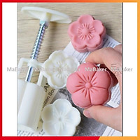 Khuôn bánh trung thu 2 Hoa Đào 5 cánh 50g cao cấp, mẫu mới 2021