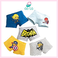 Set 5 quần chip đùi cotton cho bé trai Áo Lá Homewear size 12kg-35kg, quần lót trẻ em