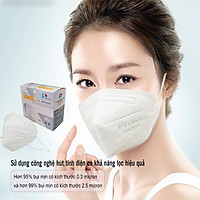 Hộp 10 Cái Khẩu Trang VNN95 PT Mask, 5 Lớp, kháng Khuẩn, Chống Bụi Siêu Mịn PM2.5, Màu Trắng - Đạt Các Chứng Chỉ ISO 13485, ISO 9001, CE, FDA, TGA.