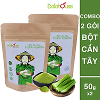 Combo 2 Gói Bột CẦN TÂY Nguyên Chất Sấy Lạnh Dalahouse (50g x 2) - Da Sáng - Dáng Thon - Detox