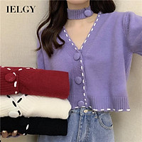 IELGY Áo Len Nữ Dài Tay Cổ Tròn Thời Trang