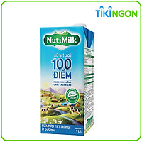 Hộp Nutimilk Sữa Tươi 100 Điểm - Sữa Tươi Tiệt Trùng Ít Đường Hộp 1 Lít