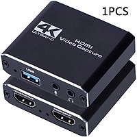 4K 1080P HDMI Video Capture Card USB 2.0 Recorder Box Device for Live Streaming Video Recording