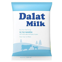 Sữa Tươi Tiệt Trùng Dalat milk Vị Tự Nhiên Bịch 220ml