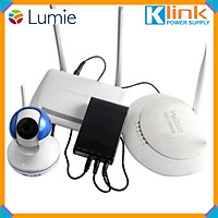 Ups cấp điện dự phòng ra 3 Điện Áp 5v-9v-12v chính hãng Klink. Cấp điện cho cả hệ thống internet nhà bạn: camera 360, Wifi, Modem...
