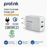 Củ sạc nhanh 2 cổng Prolink PTC23301 - Hàng phân phối chính hãng