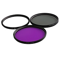 3 Pieces UV / CPL / FLD 58mm Professional Glass Filter Kit Camera
