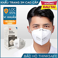Khẩu trang 3m 9501+ đẹp vải kháng khuẩn màu trắng 4d, dùng cho y tế, bụi mịn, khẩu trang 4 lớp, tiêu chuẩn KN95, dây đeo không đau tai