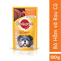 Thức ăn cho chó lớn dạng sốt Pedigree vị bò và rau củ 130g
