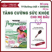 Thực phẩm bảo vệ sức khỏe PREGNACARE Plus Omega-3 - Bổ sung Vitamin & Khoáng chất cho Phụ nữ mang thai & cho con bú - HÀNG CHÍNH HÃNG - CÓ TEM CHÍNH HÃNG - Hộp 56 viên nén/nang - KÈM QUÀ TẶNG