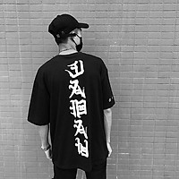 Áo Thun nam oversize Tay Lỡ form rộng Japan MaKita Unisex màu đen