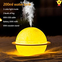 200ML 3D Đèn Trung Thu Máy Lọc Không Khí Cảm Ứng Máy Xông Tinh Dầu Phun Sương Chống Khô USB Lọc Máy Tạo Độ Ẩm Không Khí Mặt Trăng-định Hình Với Đứng