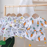 Bộ Cộc Cotton Giấy Thoáng Mát Cho Bé Từ Sơ Sinh Đến 16kg