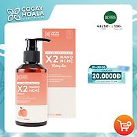 Dung dịch vệ sinh Phụ nữ Gel X2 Nano Nghệ Đào Hồng Mềm Mại Lưu Hương 24h Cocayhoala - 150ml