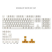136 Keys White Orange Keycap Set OEM Profile PBT Keycaps for 64 68/84/96/87/104 Keys Mechanical Keyboards