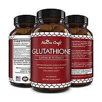 Natures Craft's Best Glutathione Supplement - Natural Skin Whitening Anti-Aging Benefits Reduced L-Glutathione Pills for Men & Women - Pure Antioxidant Milk Thistle Extract Liver Health GSH Detox