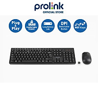 Bộ Bàn Phím Và Chuột Không Dây Văn Phòng PROLiNK Wireless Multimedia Desktop Combo PCWM-7005 - Hàng Chính Hãng