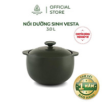 Nồi sứ dưỡng sinh Minh Long - Vesta 3.0 L + nắp (bếp từ)