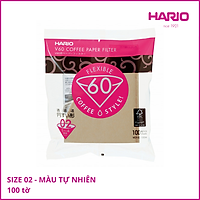 Giấy lọc cà phê Hario 100 cái V60-VCF-02-100M (Size 1, Màu tự nhiên)
