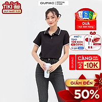 Áo polo nữ GUMAC ATB812 phối cổ sọc viền nhiều màu, thanh lịch