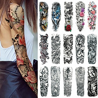 Hình Xăm Giả Dán Cánh Tay Chống Thấm Nước Unisex (2 Cái)