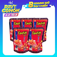 Combo 5 Gói Snack Bim Bim Bánh Que Vị Đùi Gà Cay (50gram/gói) Dorkbua Lotus Nhập Khẩu Chính Hãng Từ Thái Lan