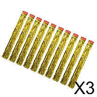 3x10x Metallic Shiny Tinsel Foil tassel Window Curtains Party Decor Gold