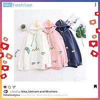 Nikafashion Áo Hoodie Nón Unisex Nam Nữ Chất Vải Nỉ Freesize 1 kích cỡ Form Dáng Rộng Dưới 65kg Mặc Đẹp K.L.O.N.G.T.Ú.I