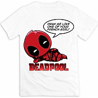 Áo Thun Unisex Mirako Deadpool 01 - Trắng