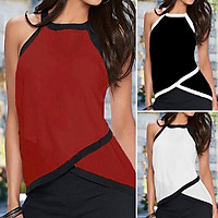 S-5XL ZANZEA Fashion Women Summer O Neck Sleeveless Irregular Hem Casual Slim Party Beach Vest Tank Club Tops Cami Shirt (Black)