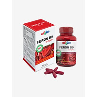 Thực phẩm bổ sung Sắt và các vitamin tốt cho quá trình tạo máu Feron B9 Softgels - Hộp 200 viên nang mềm - Mediphar USA sản xuất chuẩn GMP