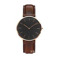 Đồng hồ thời trang dây da unisex (nam-nữ) Geneva PKHRGE068 - mặt đen