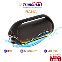 Loa bluetooth TRONSMART BANG Công suất 60W, Đèn led RGB theo nhịp - Công nghệ TuneConn, SoundPulse - 8 hiệu ứng EQ - Hàng chính hãng