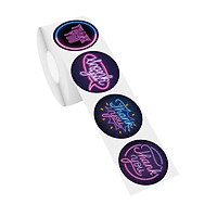 1.5 Inch Thank You Sticker Decorative Sticker 500 Sheets/Roll for Greeting Cards Gift Wraps Flower Bouquets Business