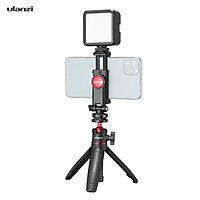Ulanzi Phone Video Vlog Kit with Selfie Stick Tripod LED Fill Light Phone Clamp Holder Universal 1/4 Cold Shoe Mounting