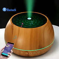 Máy Xông Tinh Dầu Có Loa Bluetooth Kết Nối Với Điện Thoại Nghe Nhạc Cực Hay, Máy Khuếch Tán Tinh Dầu Cho Phòng Lớn Thể Tích 1000ML, Có Remote Điều Khiển Từ Xa và Đèn LED Biến Đổi Màu Cực Đẹp