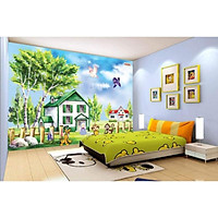 tranh dán tường 3D phòng trẻ em 120x80cm