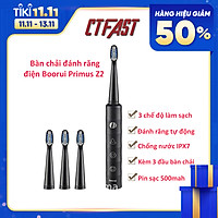 Bàn Chải Điện BOORUI Primus Z2 (TB-018) 3 Chế Độ , Bàn Chải Đánh Răng Tặng Kèm 3 Đầu Bản Chải - Hàng Chính Hãng , Chống Nước IPX7 , Sạc nhanh USB