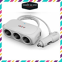Bộ chia tẩu thuốc 3 cổng + 2 USB Cao Cấp WT - D23