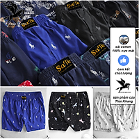 Quần đùi nam thun cotton mặc ngủ thoải mái, chất lượng loại quần đùi nam mặc ngủ họa tiết (Giao màu ngẫu nhiên)