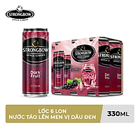 Lốc 6 Lon cao Strongbow vị Dark Fruit Dâu đen (330ml x 6 Lon)