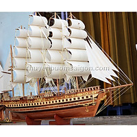 Thuyền buồm gỗ phong thủy trang trí France II Limited Edition dài 120cm