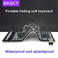 Bàn Phím Không Dây 2.4G Dẻo Chống Thấm Nước Chống Silicone Mềm Mini Tắt Tiếng Ngăn Ngừa Ô Nhiễm Dành Cho Windows Mac 107 Phím Bàn Phím