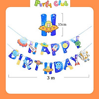 Dây treo chữ happy birthday hình người nhện siêu nhân Captain Ảmerican - dây treo sinh nhật