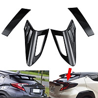 Carbon Fiber Style Rear Back Lamp Tail Light Cover Trim For Toyota C-HR 2017